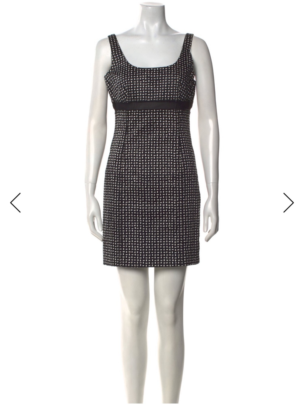 Vintage Versace Spring 2010 Runway Fabric Black & White Print w/ Mesh Waist
